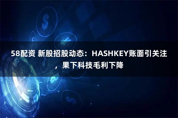 58配资 新股招股动态：HASHKEY账面引关注，果下科技毛利下降